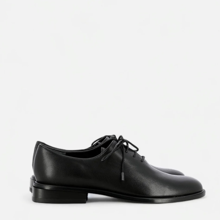 Robert Clergerie Nib 41 1/2 Black Leather Oxford Calfskin 8 1/2 Made In France